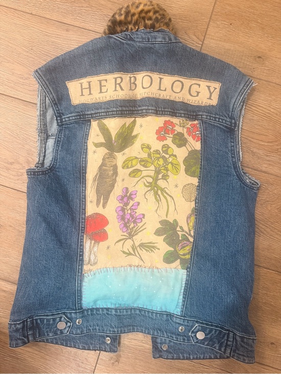 Jackets & Blazers - Custom Herbology Harry Potter Denim vest 0411